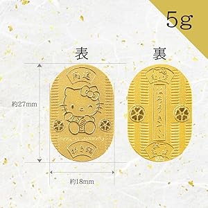 ハローキティ　純金小判　24 金　招き猫　開運小判 Amazon | [ハローキティ] Hello Kitty 純金小判 24金小判 5g 開運小判